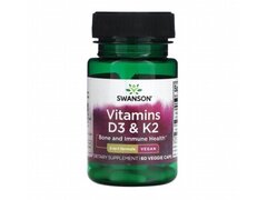 Vitamin D3 2.000 IU + K2 MK-7 75mcg 60 Capsule Swanson